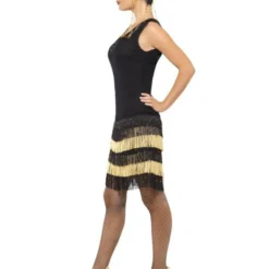 1920's Fringed Flapper Charleston Kostuum, Zwart -Schmink Specialist 1920s fringed flapper charleston kostuum zwart 3