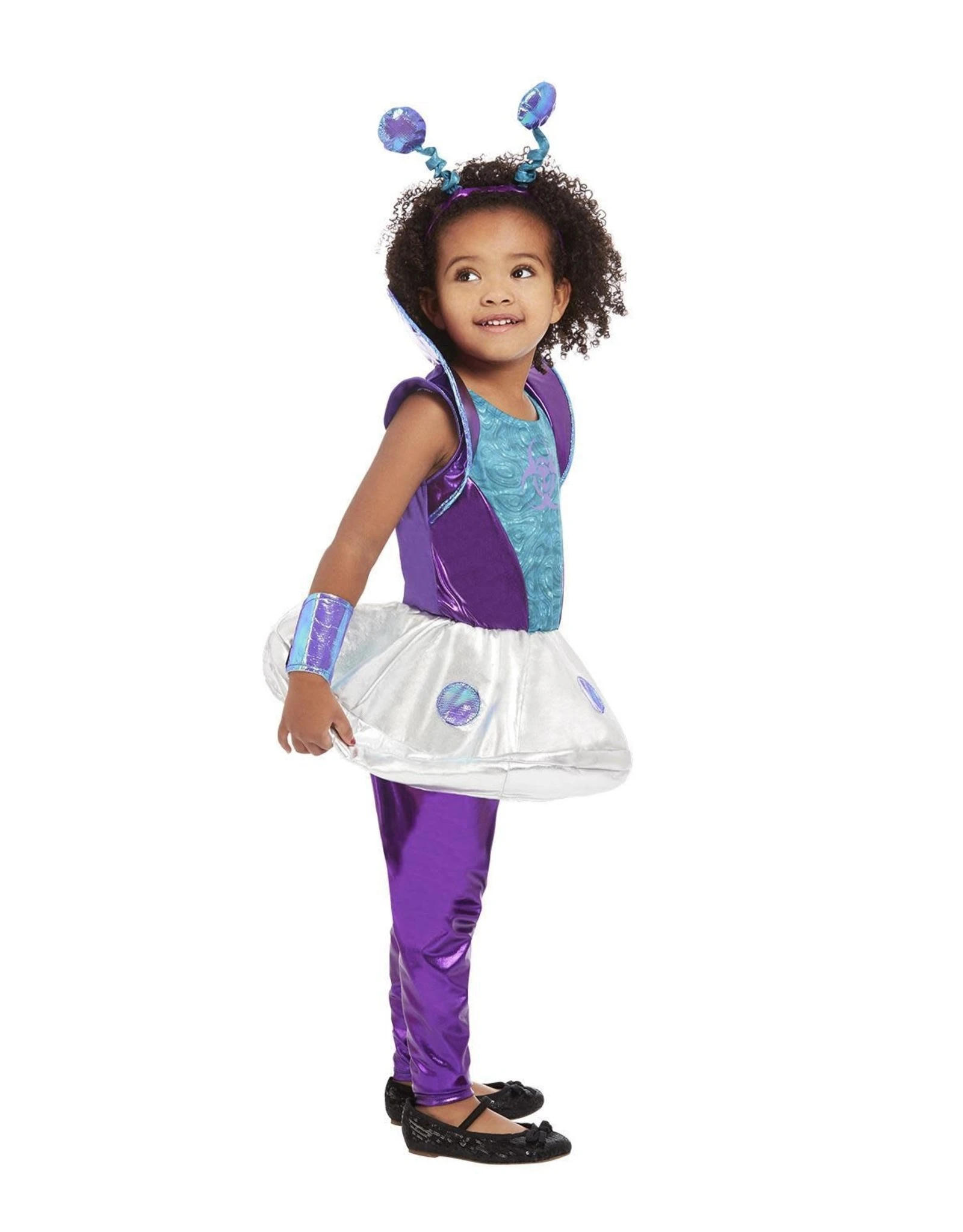 Alien Kostuum Peuter, Zilver 3 Alien Kostuum Peuter, Zilver - Afbeelding 3