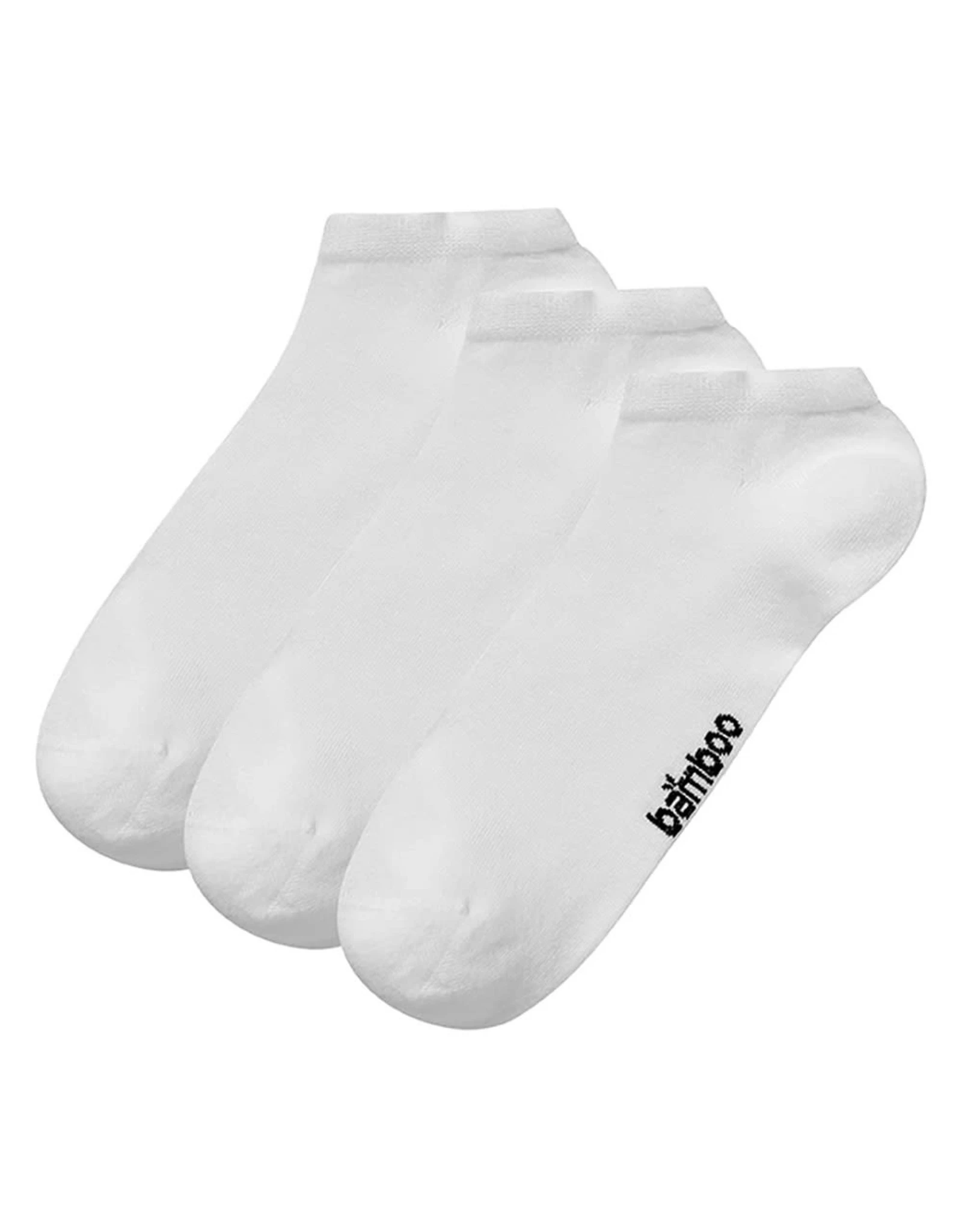 Basic Bamboe Sneakersokken Wit (3 Paar) 2 Basic Bamboe Sneakersokken Wit (3 Paar) - Afbeelding 2