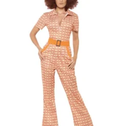 Authentiek Jaren 70 Dameskostuum, Oranje