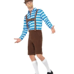 Bavarian Kostuum Blauw/Bruin Voor Heren -Schmink Specialist bavarian kostuum blauw bruin voor heren 2