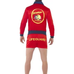 Baywatch Strandwacht Kostuum, Rood -Schmink Specialist baywatch strandwacht kostuum rood 2