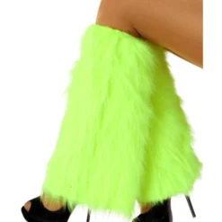 Beenwarmers Pluche Uitlopend Fluor Groen