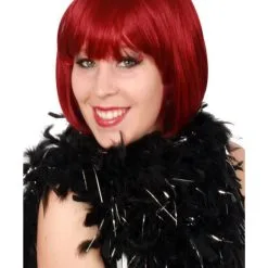 Boa Zwart/Zilver Lurex 180 Cm, 75 Gram