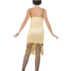 Charleston Flapper Kostuum, Goud -Schmink Specialist charleston flapper kostuum goud 2