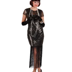 Charleston Jurk Ruby, Goud -Schmink Specialist charleston jurk ruby goud 3