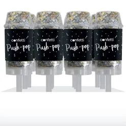 Confetti Push-Popper Metallic Goud/Wit