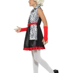 Cruella Kostuum, Zwart/ Wit, Kind -Schmink Specialist cruella kostuum zwart wit kind 2