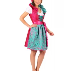 Dirndl Jurk ''Susanne'', Paars-Groen -Schmink Specialist dirndl jurk susanne paars groen 2