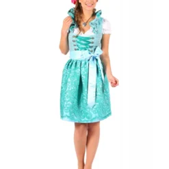 Dirndl Jurk ''Susanne'', Turquoise-Groen -Schmink Specialist dirndl jurk susanne turquoise groen 5