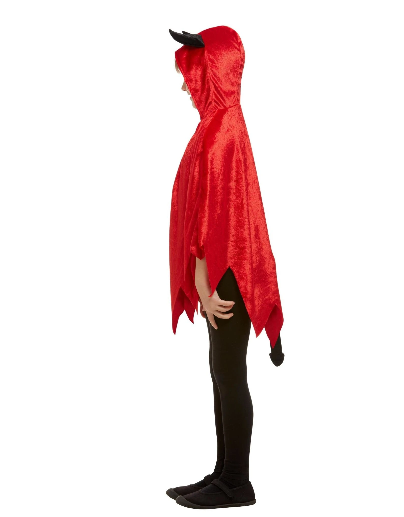 Duivelscape Met Capuchon, Rood 2 Duivelscape Met Capuchon, Rood - Afbeelding 2