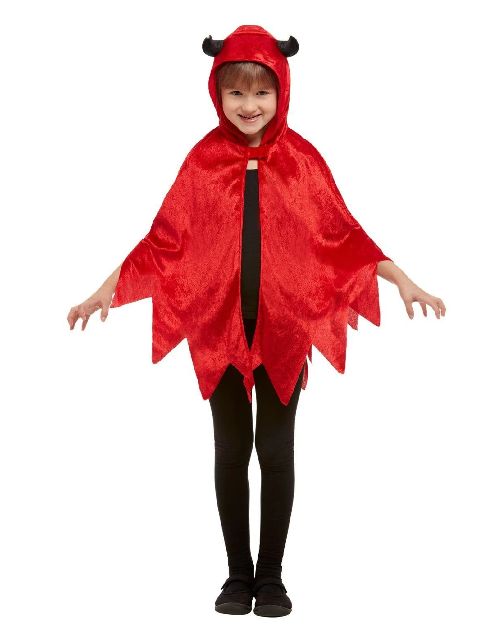 Duivelscape Met Capuchon, Rood 1 Duivelscape Met Capuchon, Rood