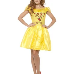 Enchanting Beauty Kostuum, Geel -Schmink Specialist enchanting beauty kostuum geel 2