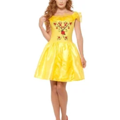 Enchanting Beauty Kostuum, Geel -Schmink Specialist enchanting beauty kostuum geel 3