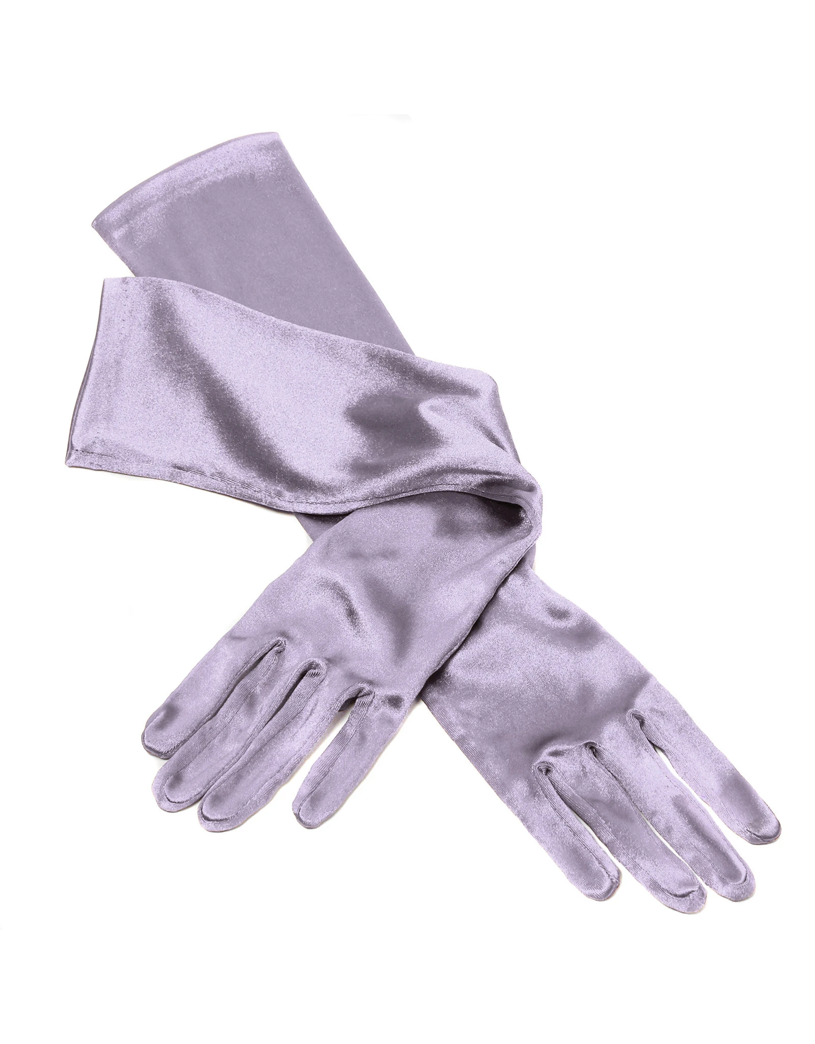 Gala Handschoenen Elastisch 48 Cm Lang, Zilver 1 Gala Handschoenen Elastisch 48 Cm Lang, Zilver