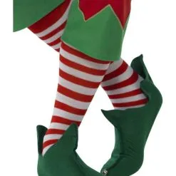 Gestreepte Kousen, Lang, Rood / Wit