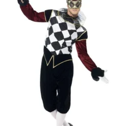 Gothic Venetiaans Harlekijn Kostuum