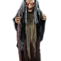 Halloweendecoratie Staande Heks Met Licht En Geluid (153 Cm)