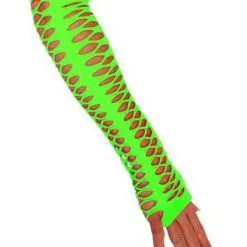 Handschoenen Vingerloos Grote Gaten Fluor Groen 40 Cm