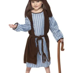 Herder Kostuum, Blauw En Bruin -Schmink Specialist herder kostuum blauw en bruin 2