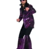 Heren Discokostuum "Studio 54", Paars