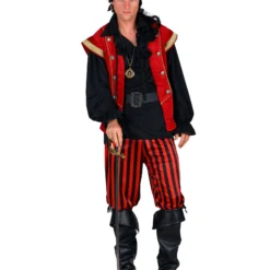 Heren Piratenkostuum "Black Beard", MIx Van Kleuren