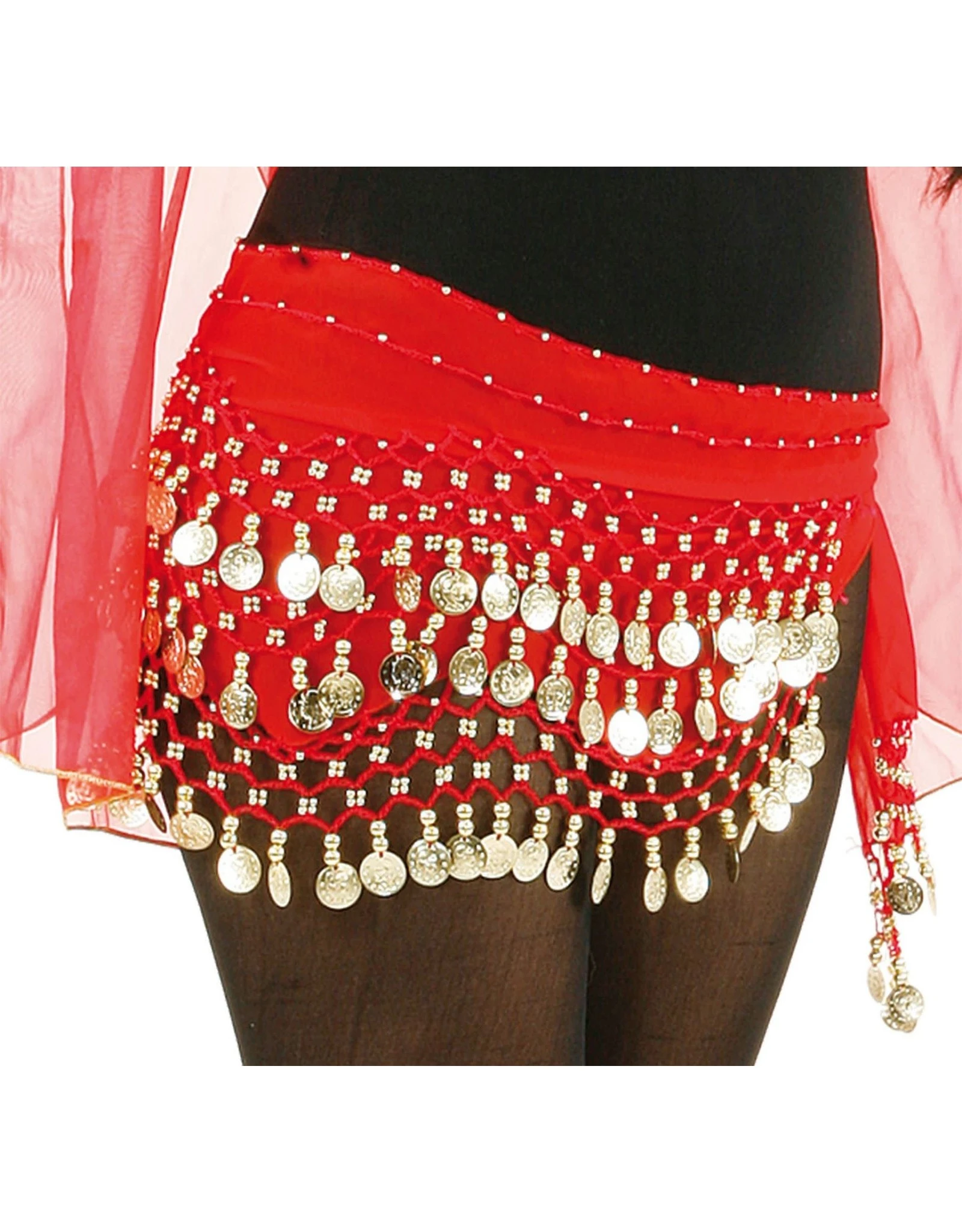 Heupsjaal Met Munten, Rood 1 Heupsjaal Met Munten, Rood