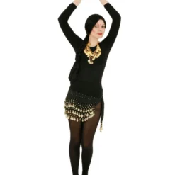 Heupsjaal Met Munten, Zwart