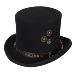 Hoed Steampunk Luxe, Zwart