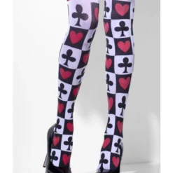 Hold-Up Kousen Met Speelkaarten Patroon