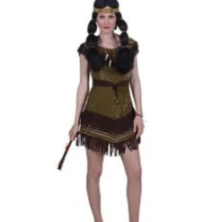 Indiaan Dame "Cheyenne", Bruin -Schmink Specialist indiaan dame cheyenne bruin 2