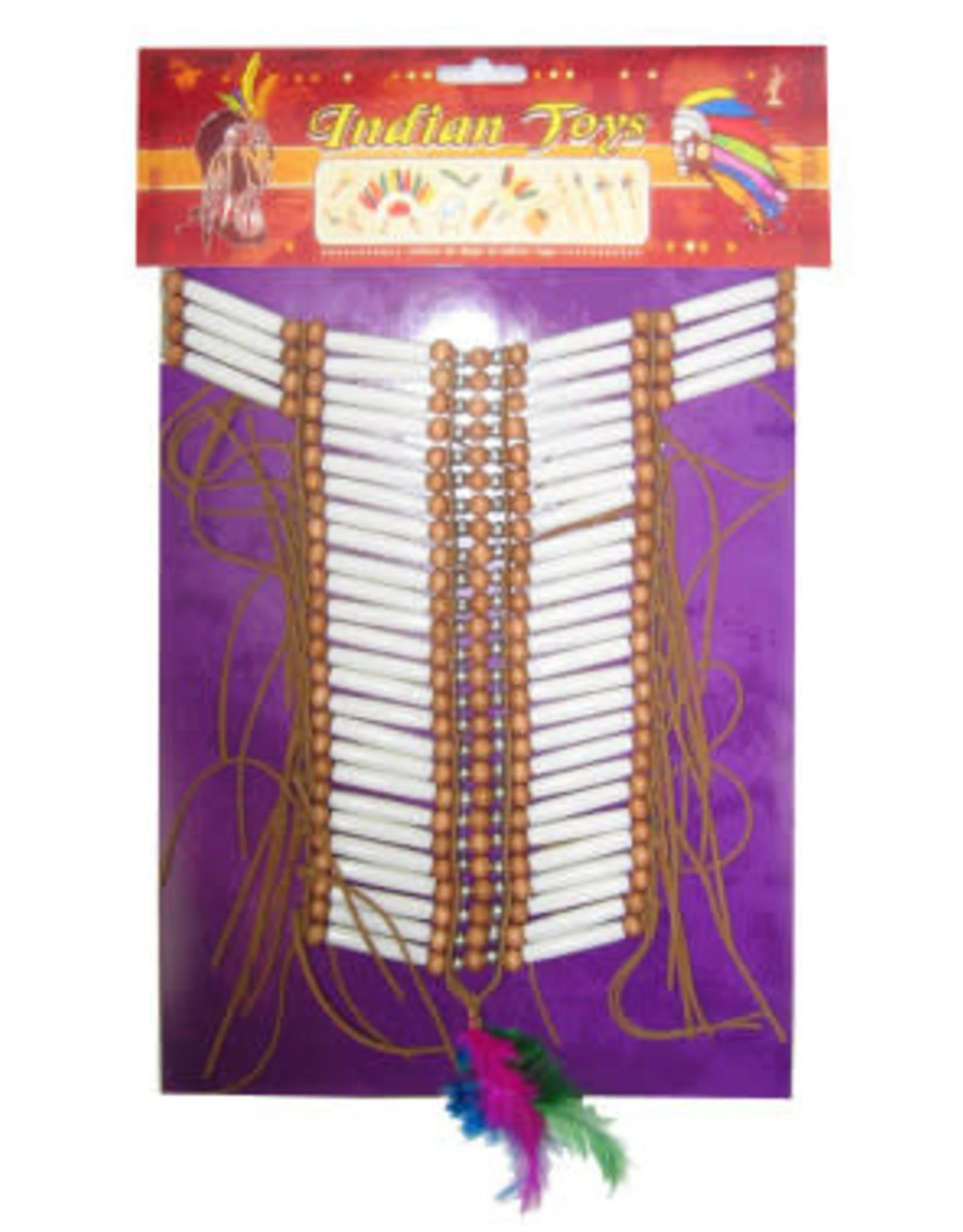 Indianen Halsketting Met Pijpjes En Kraaltjes 1 Indianen Halsketting Met Pijpjes En Kraaltjes