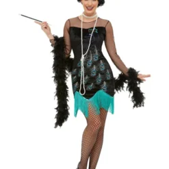 Jaren 20 Flapperjurk Pauw