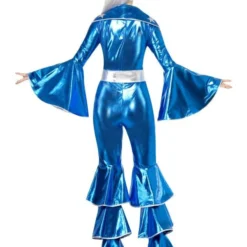 Jaren 70 Dancing Queen Kostuum, Blauw -Schmink Specialist jaren 70 dancing queen kostuum blauw 3