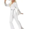 Jaren 70 Disco Dameskostuum, Wit