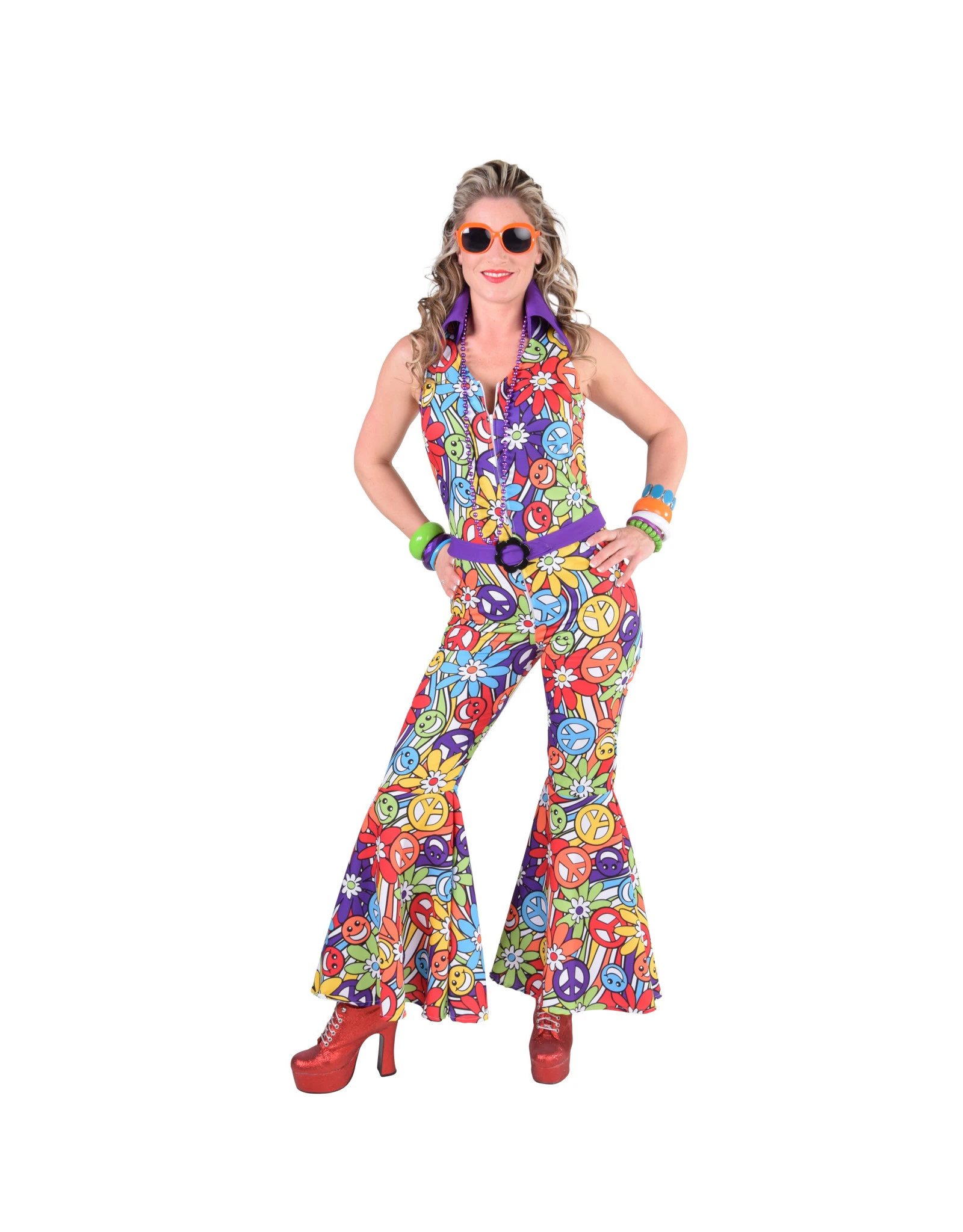 Jaren 70 Jumpsuit HIppie Smile 1 Jaren 70 Jumpsuit HIppie Smile
