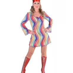 Jaren 70 Jurk, Rainbow Waves