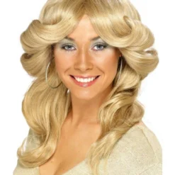 Jaren 70's Flick Pruik, Blond