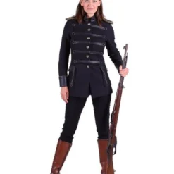 Jas Steampunk Dame ''Araminta'', Zwart