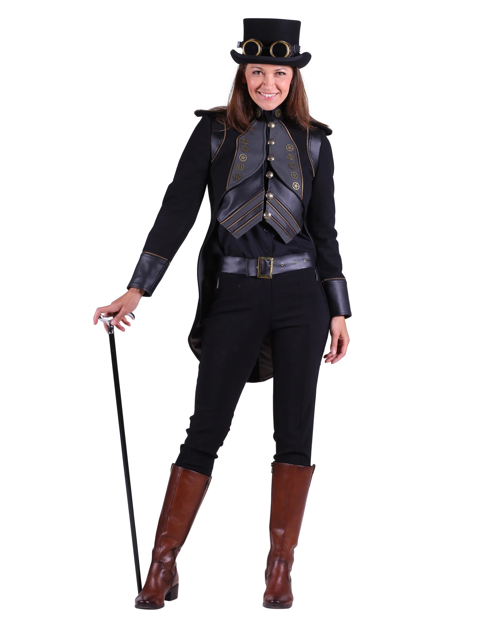 Jas Steampunk "Eulalia", Zwart 1 Jas Steampunk "Eulalia", Zwart