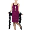 Jazz Flapper Kostuum, Bordeauxrood