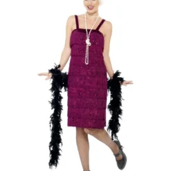 Jazz Flapper Kostuum, Bordeauxrood
