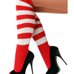 Kniekousen Rood/Wit Gestreept (Maat 41-47)