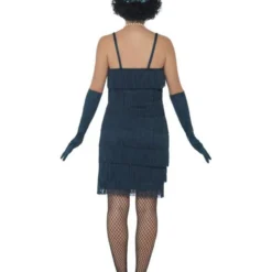 Korte Flapper Charleston Jurk Groen -Schmink Specialist korte flapper charleston jurk groen 4