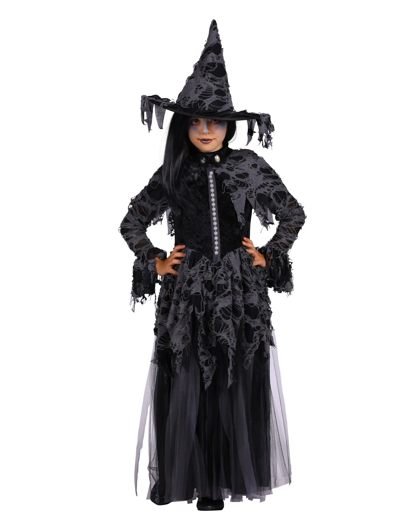 Kostuum De Dood Meisje, Zwart 2 Kostuum De Dood Meisje, Zwart - Afbeelding 2