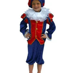 Kostuum Kind Zwarte Piet Blauw/rood