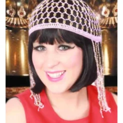 Kralen Haarnetje Pink