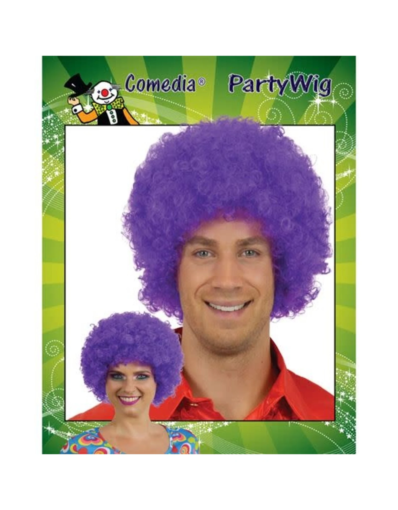 Krullenbol Pruik Felpaars 1 Krullenbol Pruik Felpaars