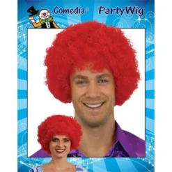 Krullenbol Pruik Felrood