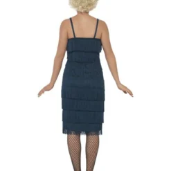 Lange Flapper Charleston Jurk Groen -Schmink Specialist lange flapper charleston jurk groen 2